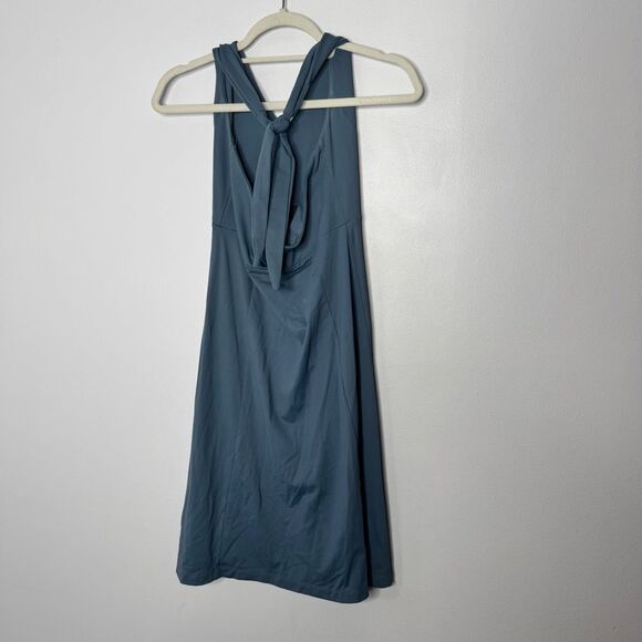 Patagonia blue halter midi dress size medium - Picture 3 of 6